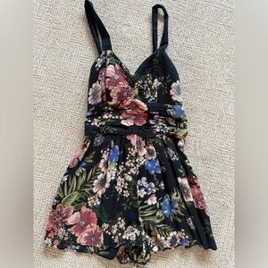 Floral Print Romper